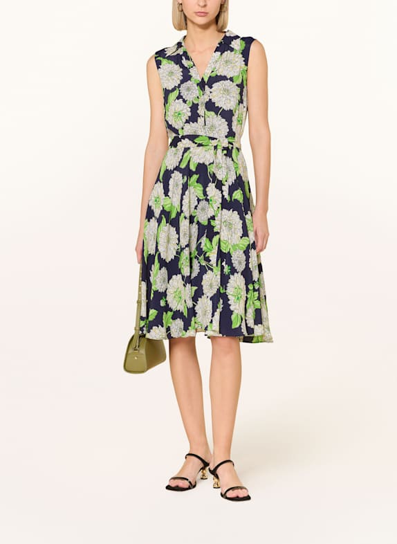 HOBBS Kleid BEA DUNKELBLAU/ HELLGRÜN/ GELB
