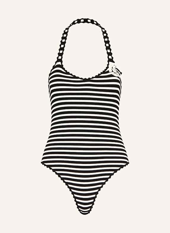 CLAUDIE PIERLOT Strick-Body SCHWARZ/ WEISS