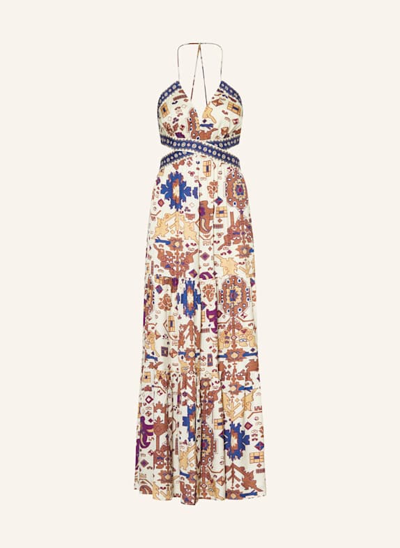ba&sh Kleid VEALY ECRU/ BLAU/ BRAUN
