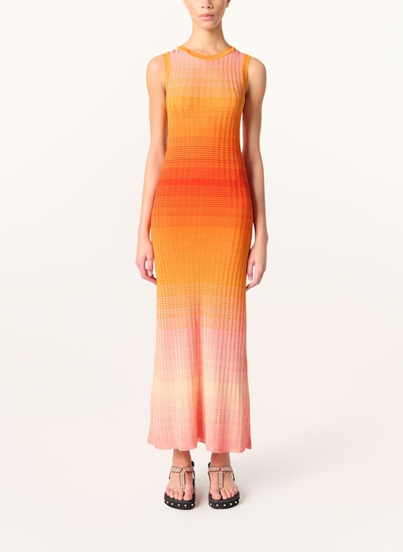 maje Strickleid ORANGE/ ROT/ ROSÉGOLD