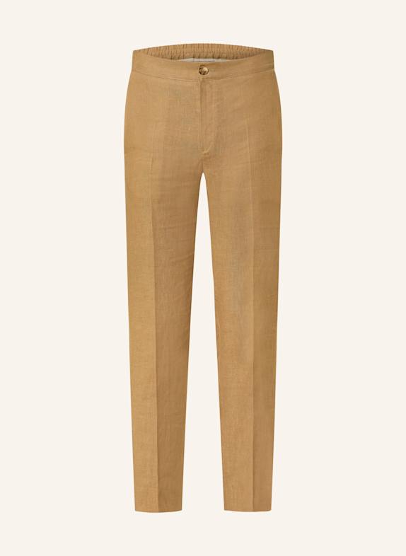 SANDRO Leinenhose Slim Fit A435 DARK SAND