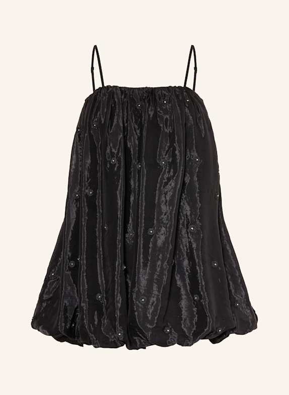CLAUDIE PIERLOT Kleid mit Schmucksteinen SCHWARZ