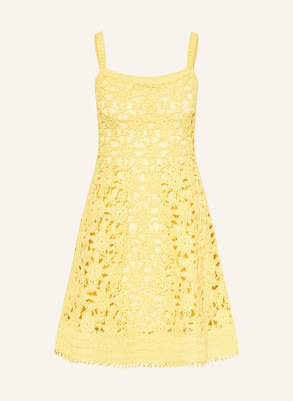 maje Häkelkleid GELB