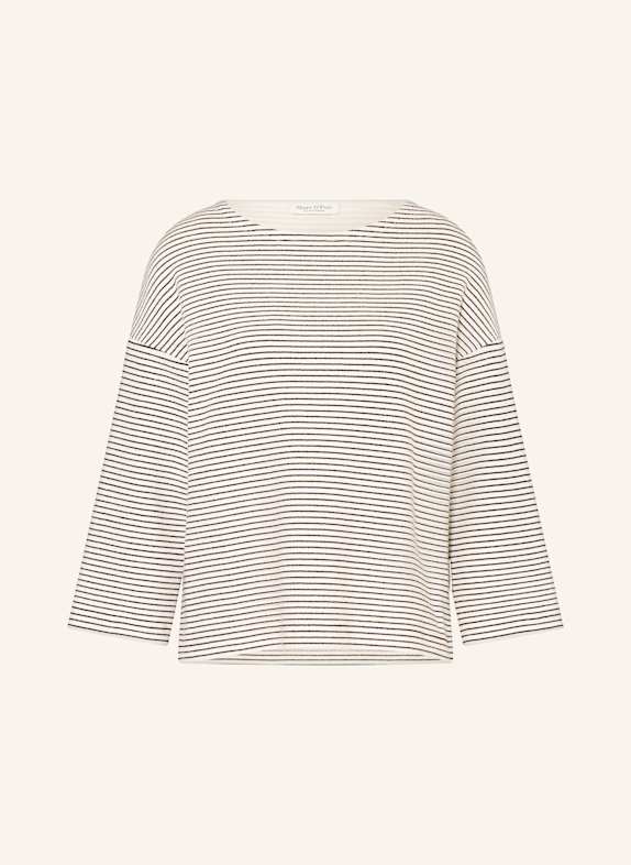 Marc O'Polo Strickshirt mit 3/4-Arm SCHWARZ/ ECRU