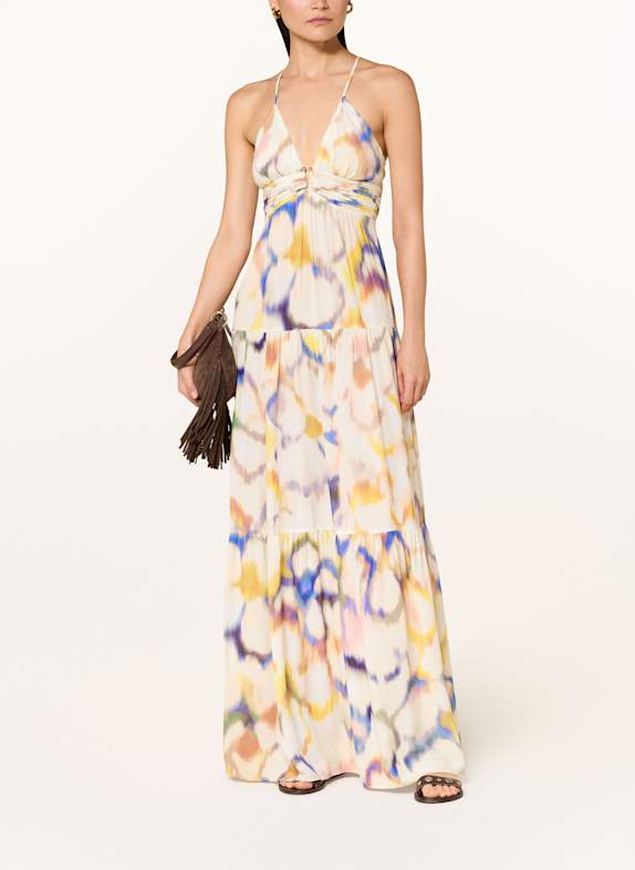 ba&sh Kleid FAOYA ECRU/ BLAU/ FUCHSIA