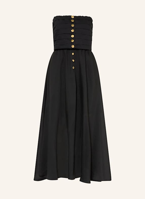 SANDRO Off-Shoulder-Kleid SCHWARZ