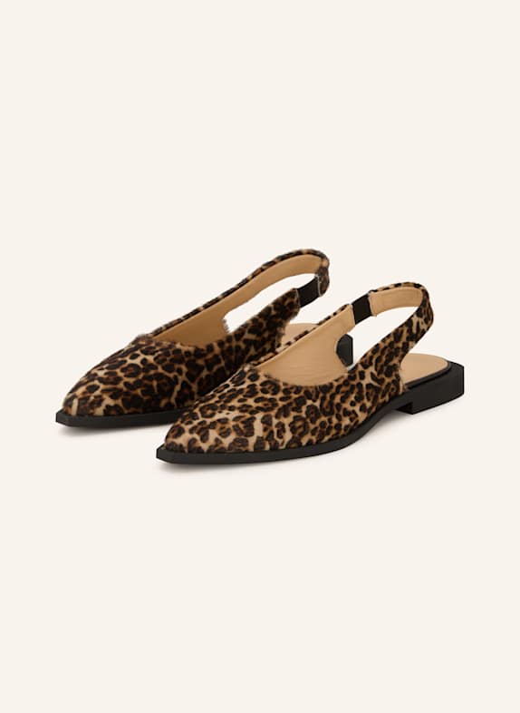 COPENHAGEN Slingback ballerinas CPH416 DARK BROWN/ LIGHT BROWN/ BROWN