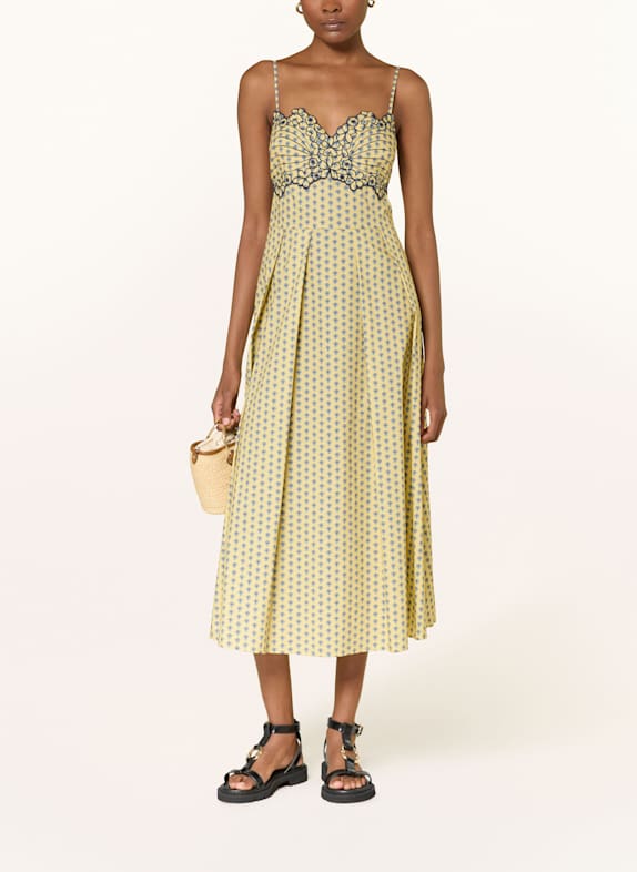 CLAUDIE PIERLOT Kleid HELLGELB/ HELLBLAU