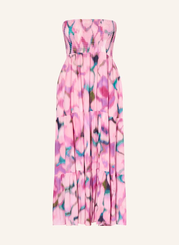 ba&sh Kleid FATE mit Rüschen ROSA/ LILA/ TÜRKIS