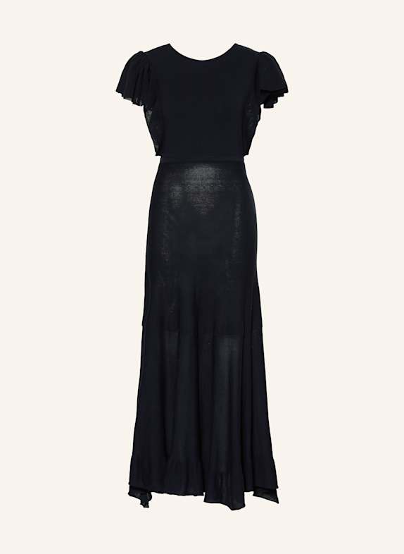 ba&sh Strickkleid BAUTIE mit Volants DUNKELBLAU