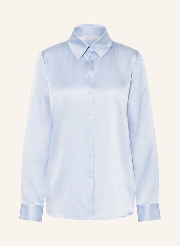 HERZEN'S ANGELEGENHEIT Hemdbluse aus Seide HELLBLAU