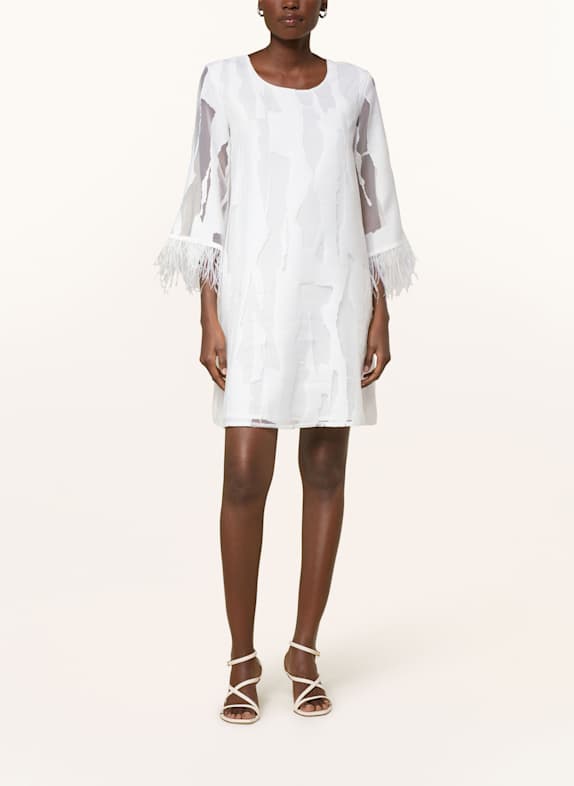 Ana Alcazar Kleid mit Glitzergarn WEISS