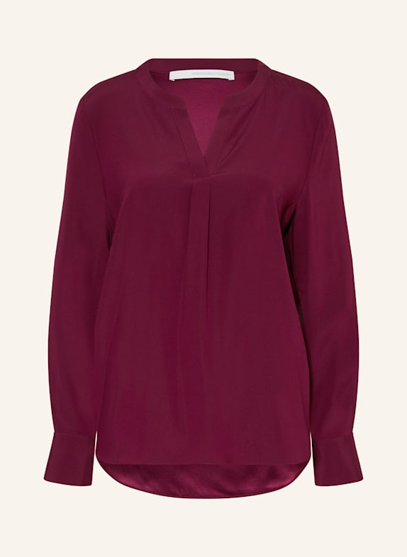 HERZEN'S ANGELEGENHEIT Blusenshirt aus Seide DUNKELROT