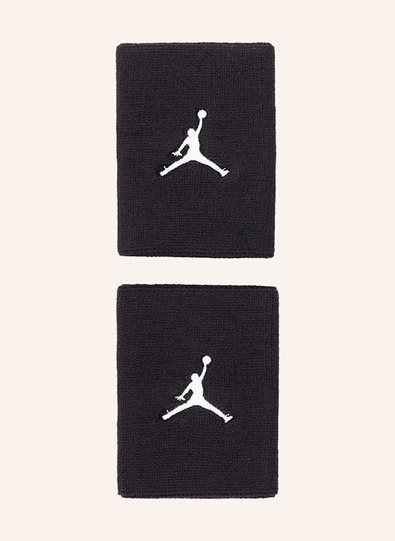 JORDAN Opaski pochłaniające pot JORDAN JUMPMAN, 2 szt. w opakowaniu CZARNY