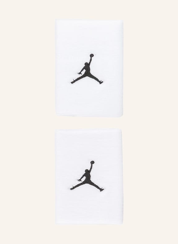 JORDAN Opaski pochłaniające pot JORDAN JUMPMAN, 2 szt. w opakowaniu BIAŁY