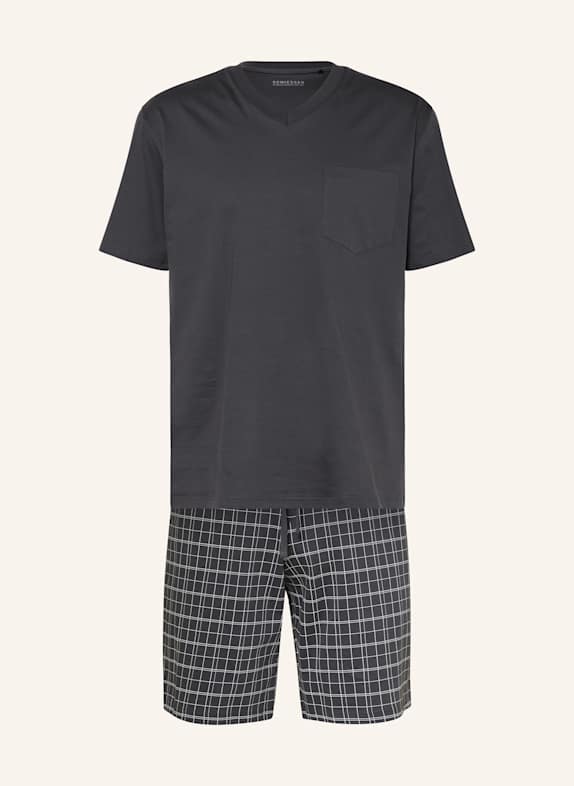 SCHIESSER Shorty-Schlafanzug EBONY ANTHRAZIT