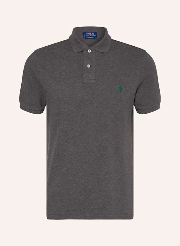 POLO RALPH LAUREN Koszulka polo z piki custom slim fit CZIEMNOSZARY