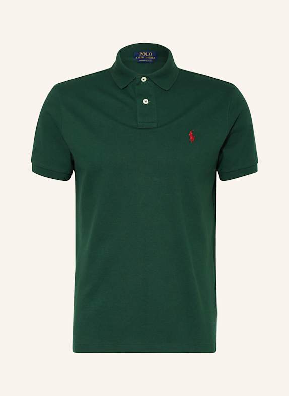 POLO RALPH LAUREN Piqué-Poloshirt Custom Slim Fit DUNKELGRÜN