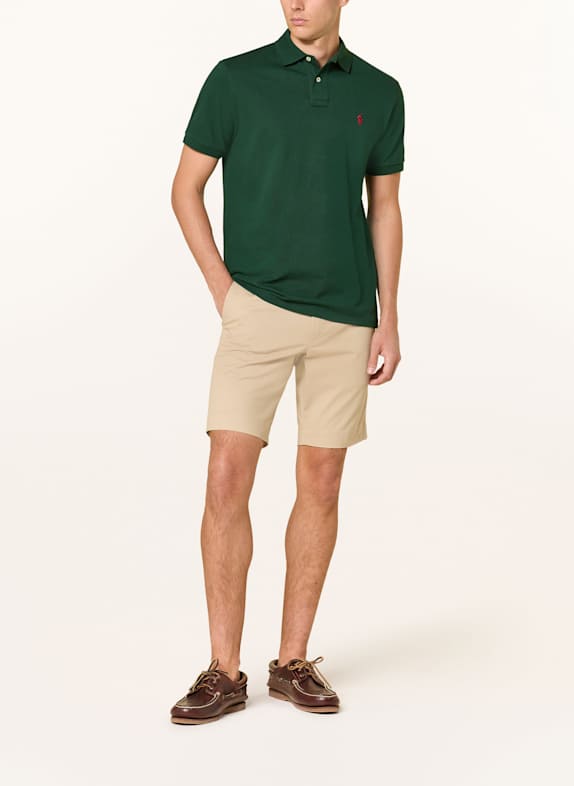 POLO RALPH LAUREN Piqué poloshirt Custom Slim Fit DONKERGROEN