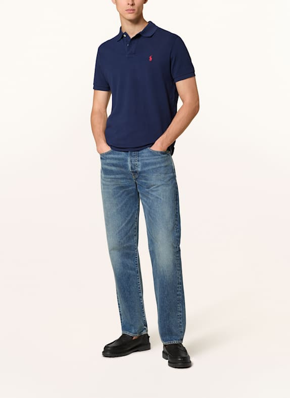 POLO RALPH LAUREN Piqué poloshirt Custom Slim Fit DONKERBLAUW
