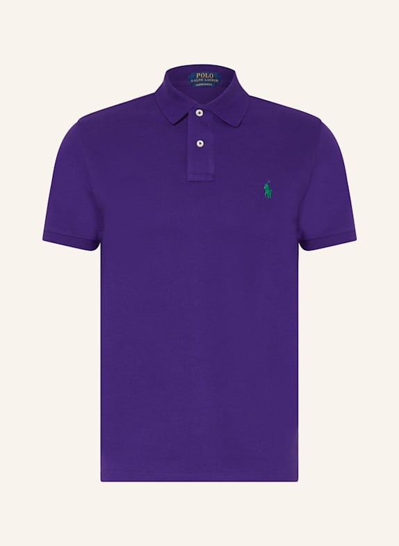 POLO RALPH LAUREN Piqué-Poloshirt Custom Slim Fit DUNKELLILA