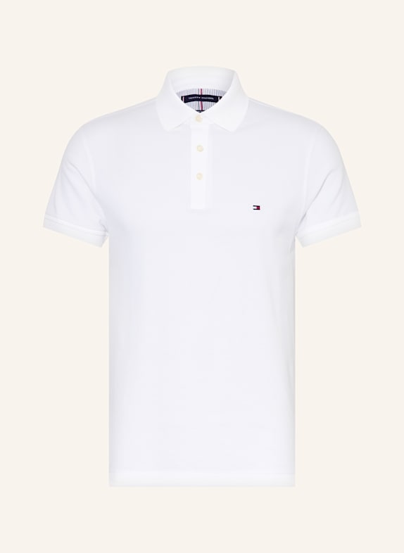 TOMMY HILFIGER Piqué-Poloshirt Slim Fit WEISS