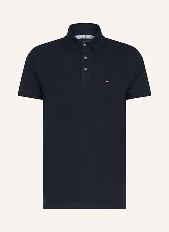 TOMMY HILFIGER Piqué-Poloshirt Slim Fit DUNKELBLAU