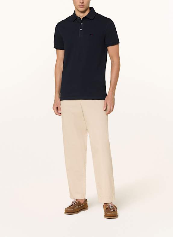 TOMMY HILFIGER Piqué poloshirt slim fit DONKERBLAUW