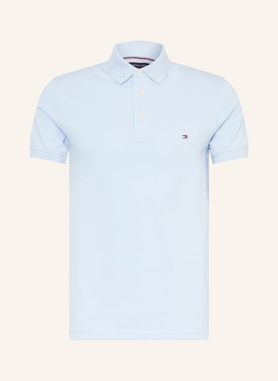 TOMMY HILFIGER Piqué-Poloshirt Slim Fit HELLBLAU