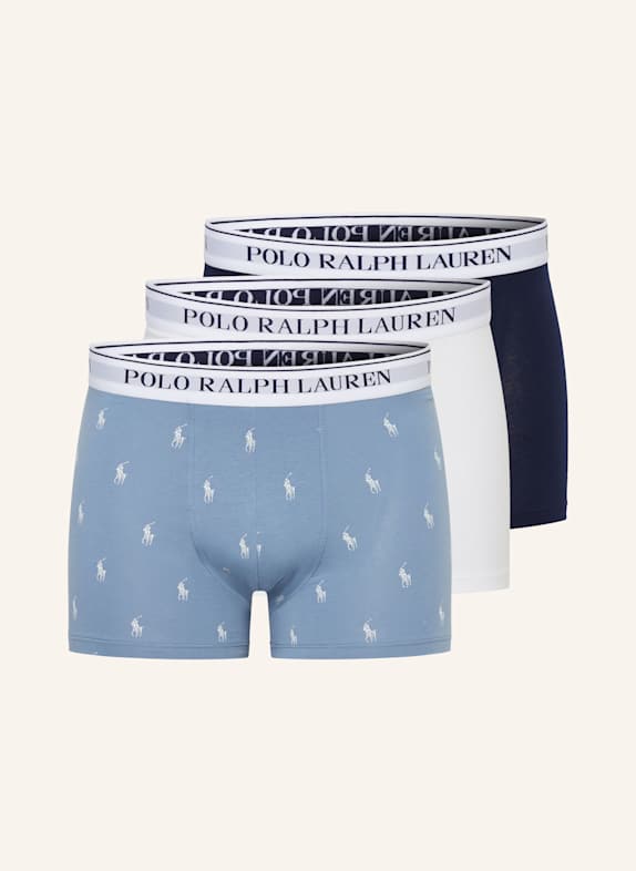 POLO RALPH LAUREN Bokserki, 3 szt. GRANATOWY/ BIAŁY/ SZARONIEBIESKI