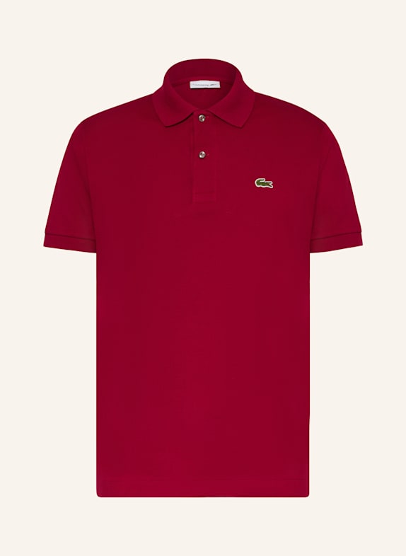 LACOSTE Piqué-Poloshirt Classic Fit DUNKELROT