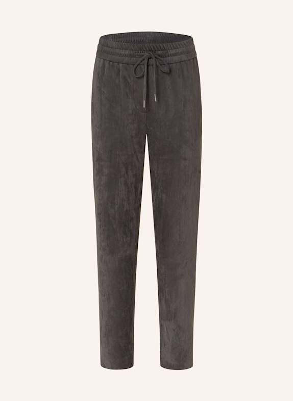 Juvia 7/8 trousers in leather look DARK GRAY