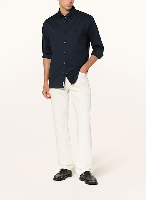 TOMMY HILFIGER Overhemd Regular Fit DONKERBLAUW