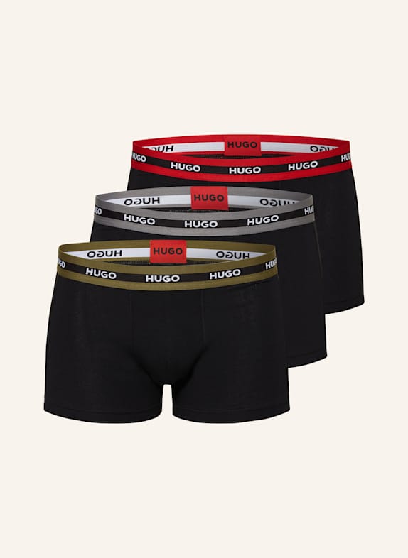 HUGO 3er-Pack Boxershorts TRIPLET PLANET SCHWARZ