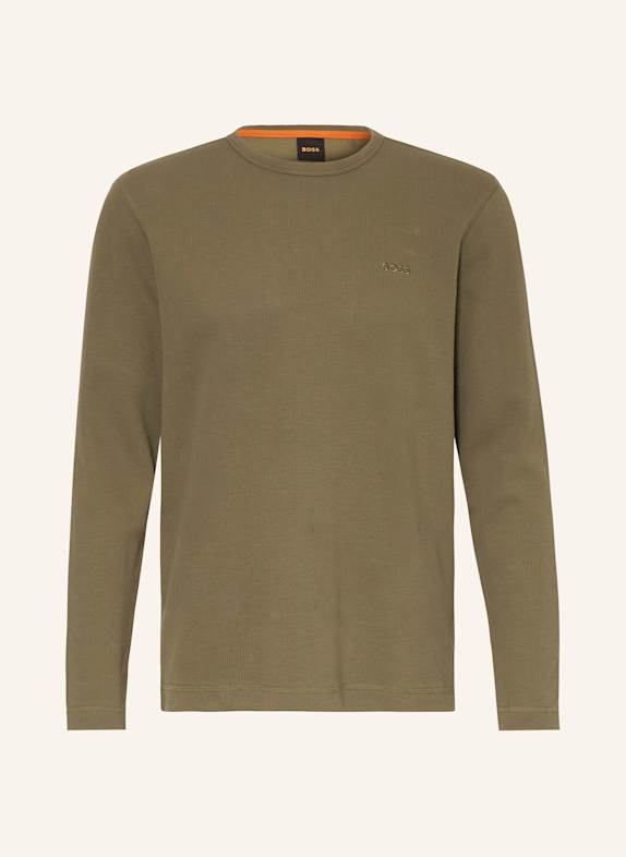 BOSS Koszulka z długim rękawem TEMPESTO KHAKI