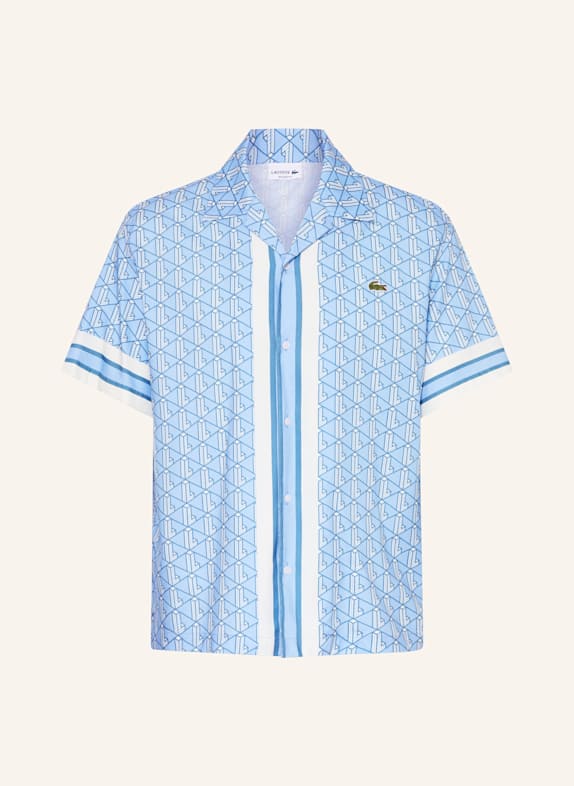 LACOSTE Resorthemd Relaxed Fit HELLBLAU/ CREME