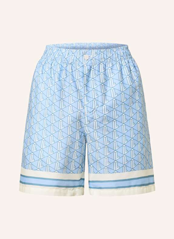 LACOSTE Shorts Relaxed Fit HELLBLAU/ WEISS