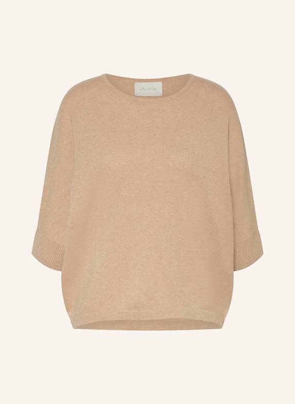 Juvia BLANCA sweater with 3/4 sleeves CAMEL