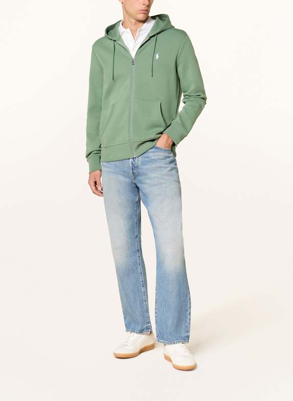 POLO RALPH LAUREN Mikinová bunda SVĚTLE ZELENÁ