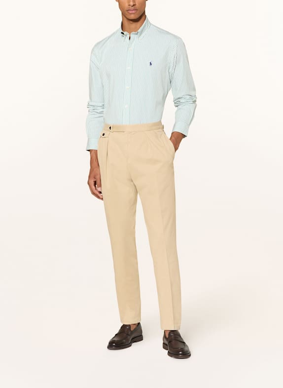 POLO RALPH LAUREN Hemd Custom Fit HELLGRÜN / WEISS