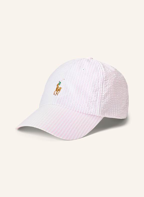 POLO RALPH LAUREN Czapka z daszkiem JASNORÓŻOWY/ BIAŁY