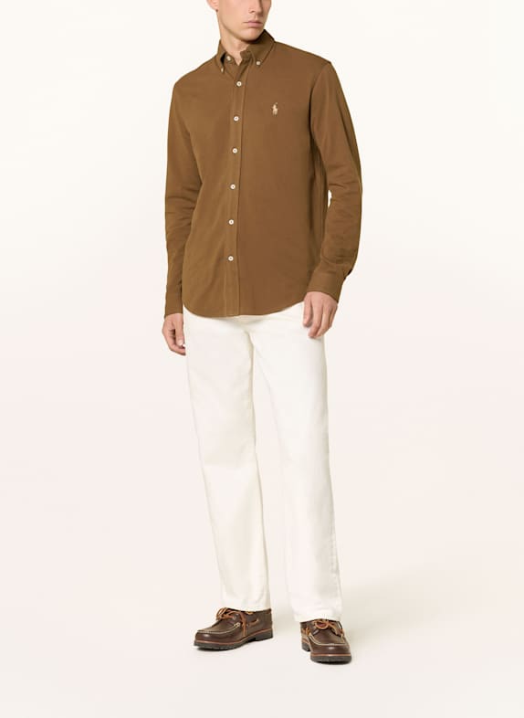 POLO RALPH LAUREN Piqué-overhemd Custom Fit BRUIN
