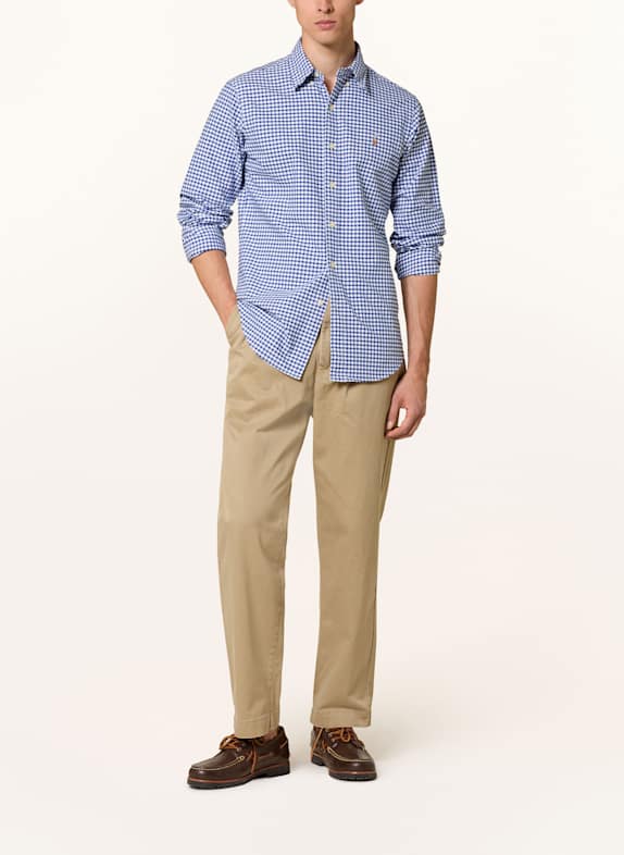 POLO RALPH LAUREN Overhemd Custom Fit WIT / BLAUW