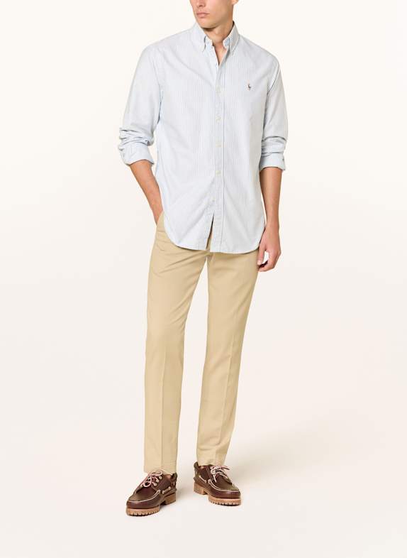 POLO RALPH LAUREN Overhemd Custom Fit WIT / LICHTBLAUW