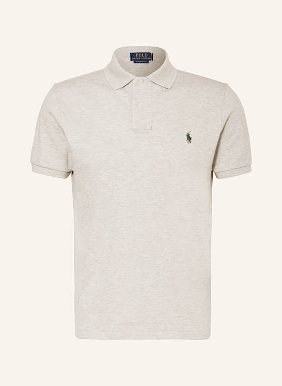 POLO RALPH LAUREN Piqué-Poloshirt Custom Slim Fit HELLGRAU