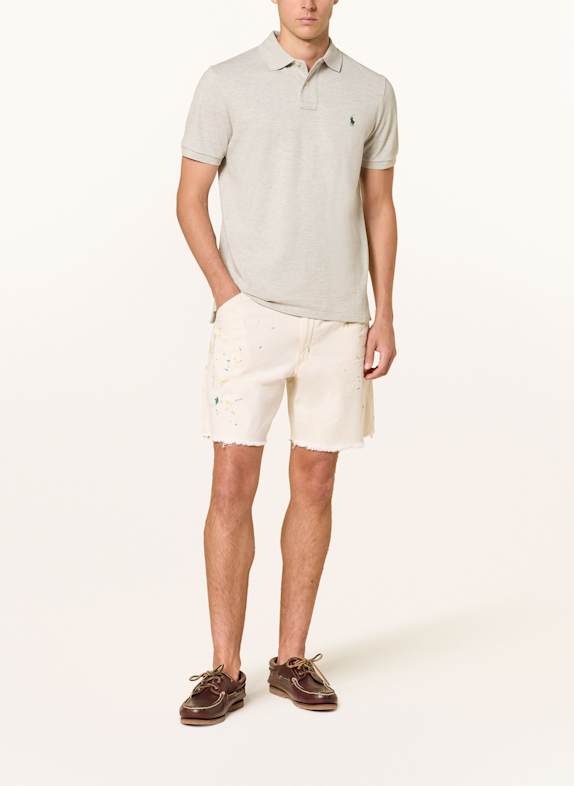 POLO RALPH LAUREN Piqué polo shirt custom slim fit LIGHT GRAY