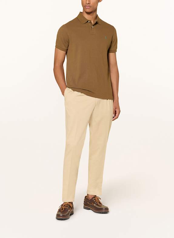 POLO RALPH LAUREN Piqué-Poloshirt Custom Slim Fit BRAUN