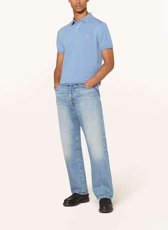 POLO RALPH LAUREN Piqué-Poloshirt Custom Slim Fit BLAU