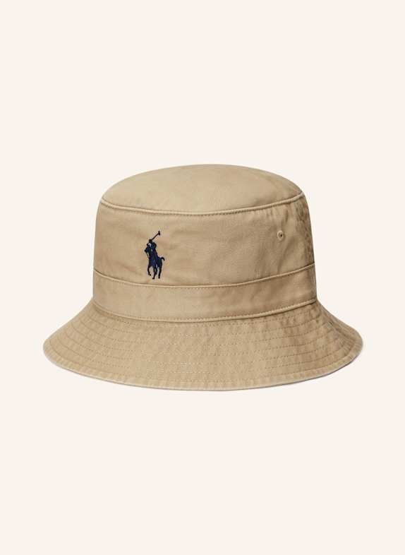 POLO RALPH LAUREN Czapka rybacka CAMELOWY