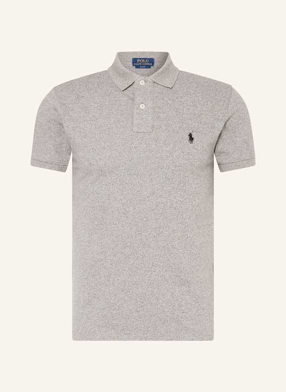 POLO RALPH LAUREN Piqué-Poloshirt Slim Fit GRAU MELIERT